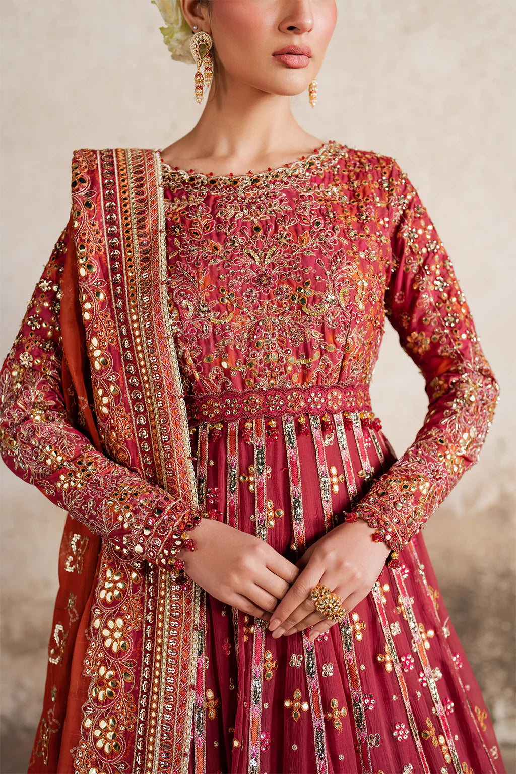 ILC-07 EMBROIDERED PRINTED SILK