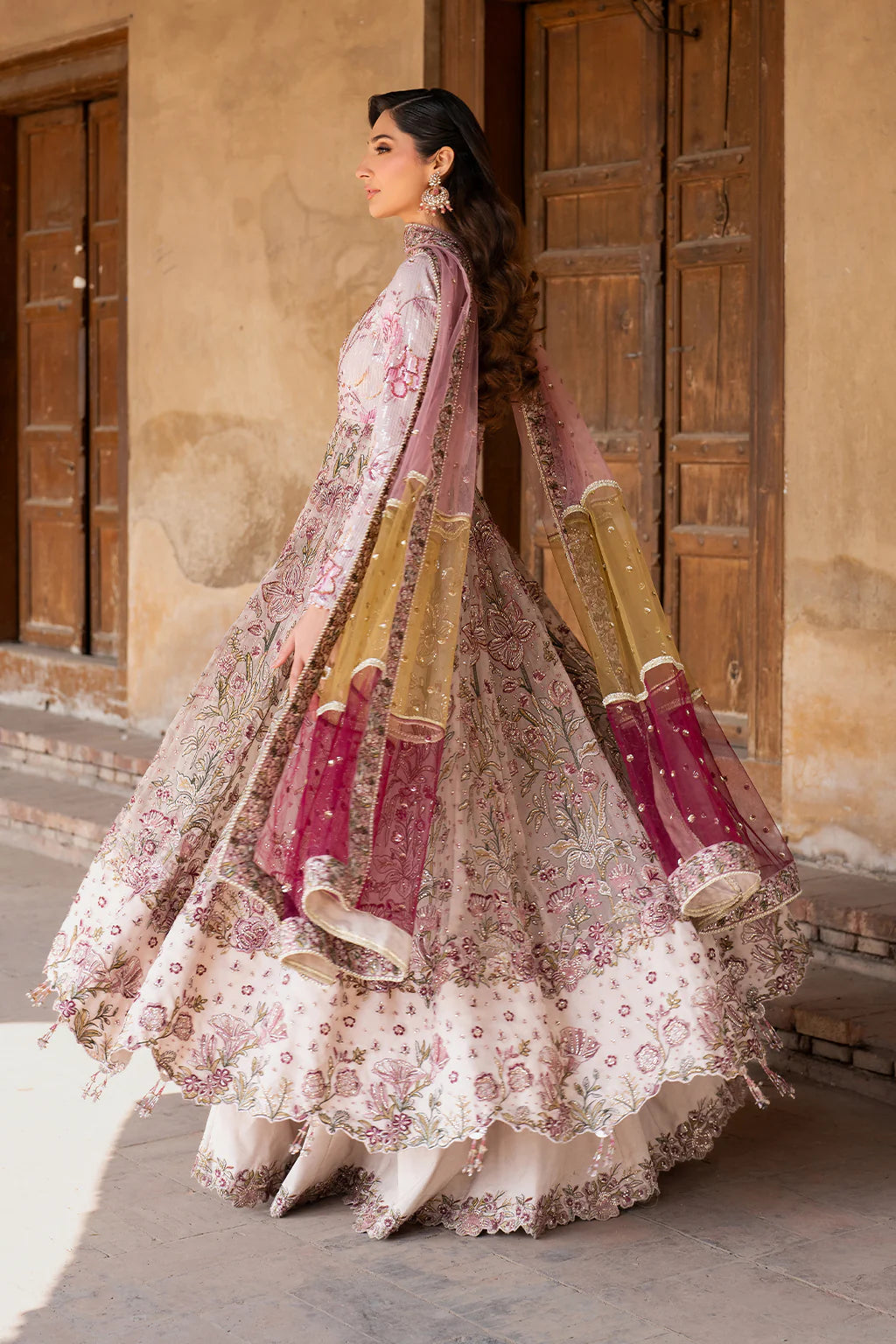 ILC-08 EMBROIDERED PRINTED SILK