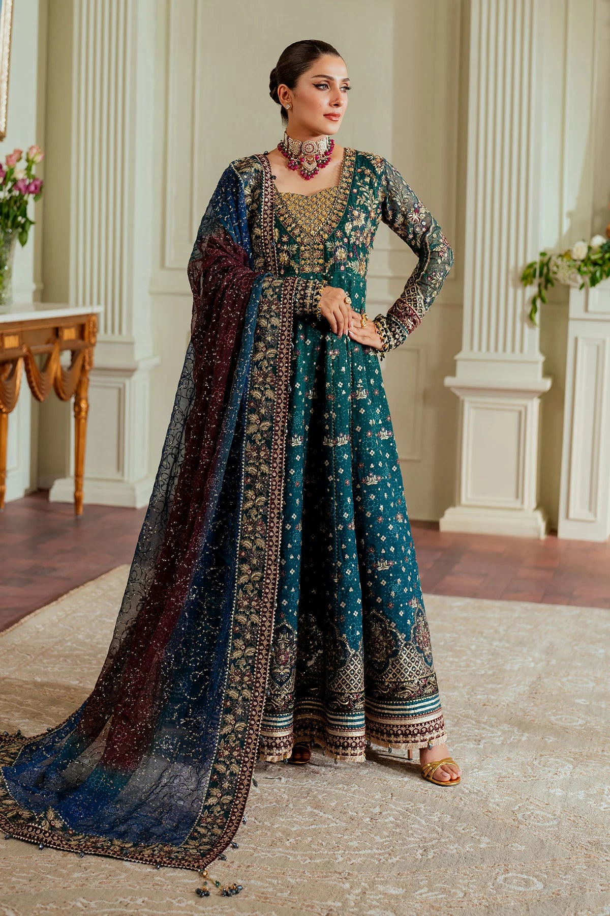 EMBROIDERED CHIFFON CH13-03
