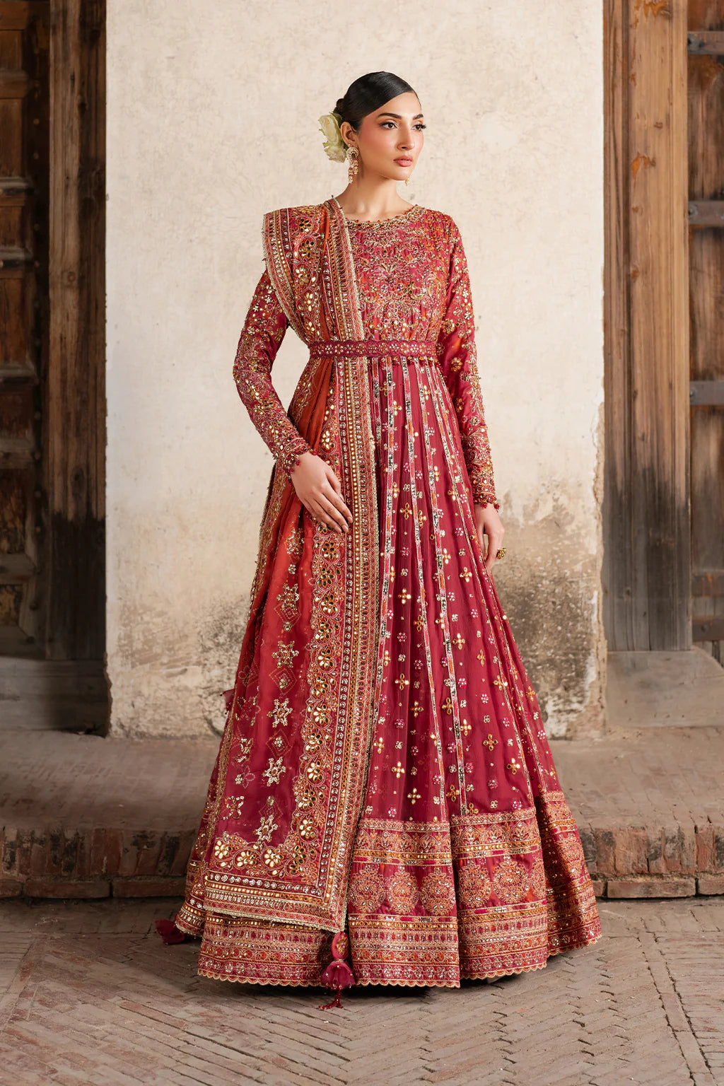 ILC-07 EMBROIDERED PRINTED SILK