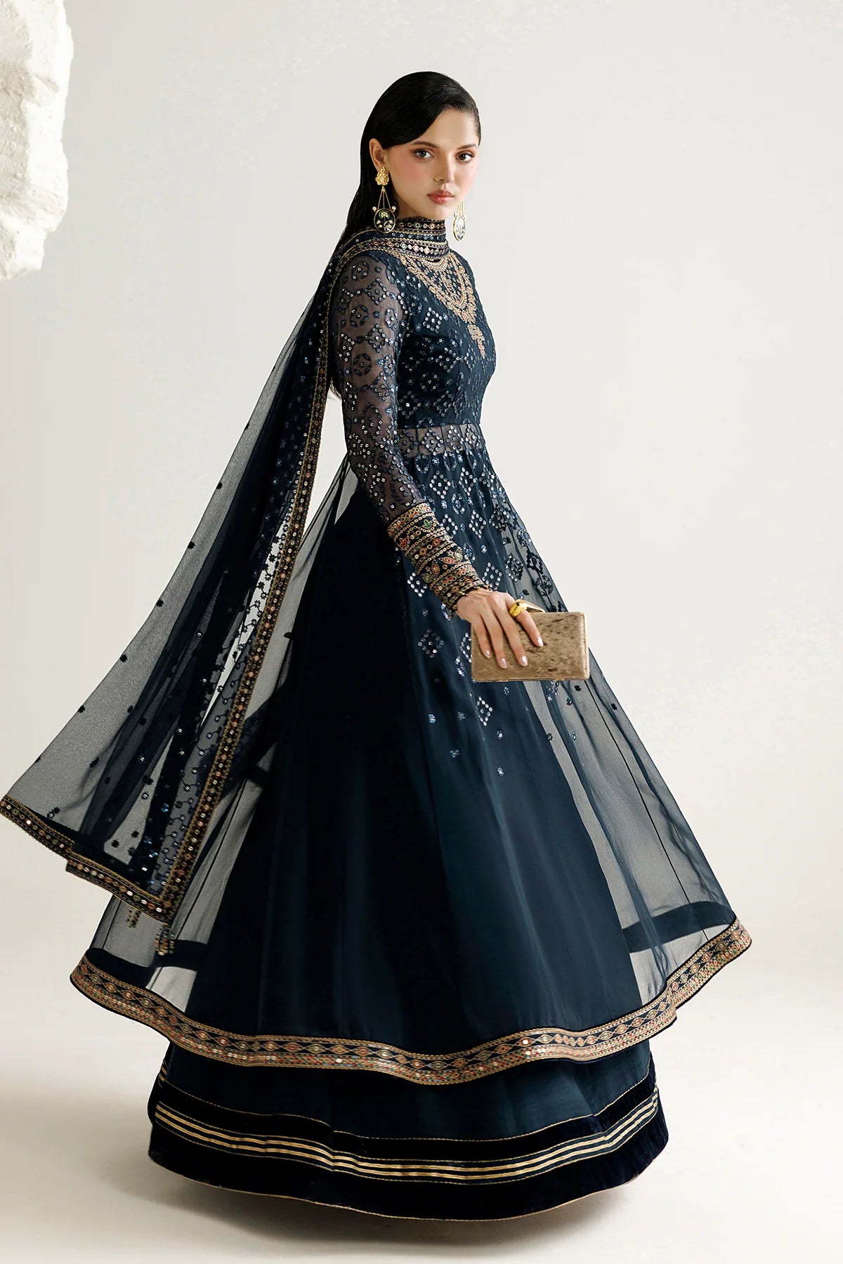 EMBROIDERED CHIFFON UC-3144