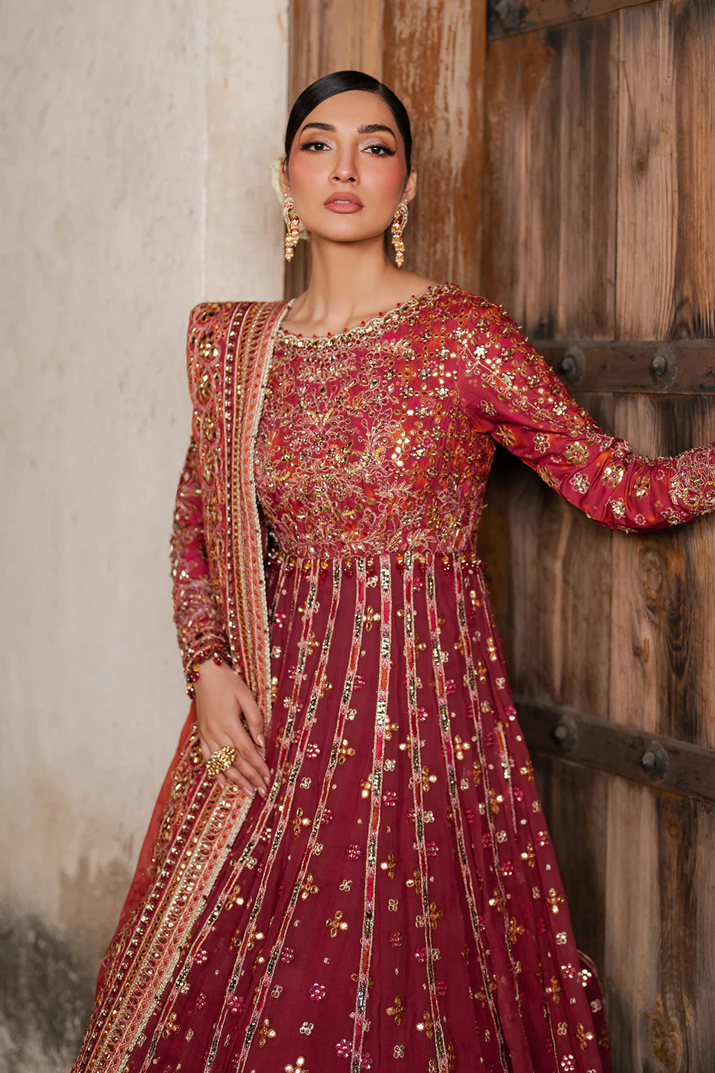 ILC-07 EMBROIDERED PRINTED SILK