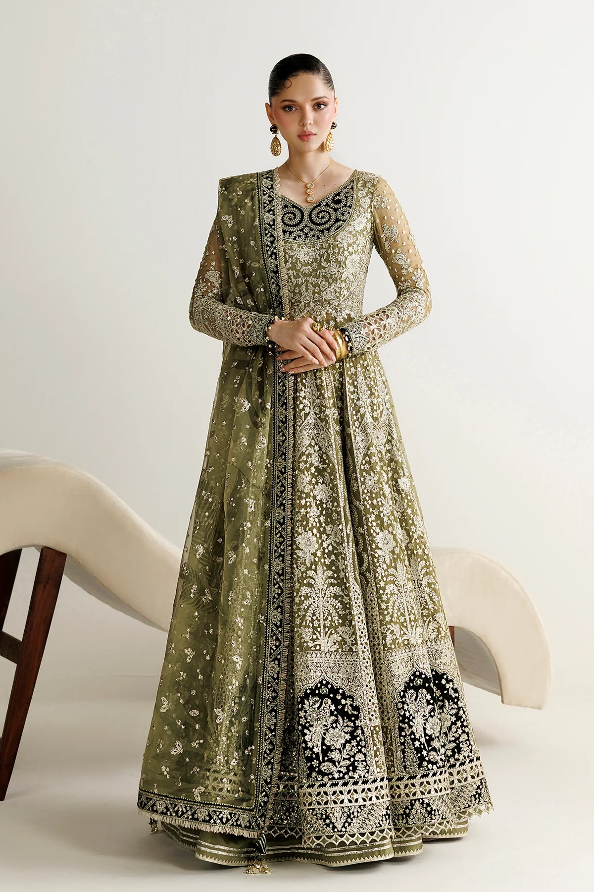 EMBROIDERED CHIFFON UC-3141