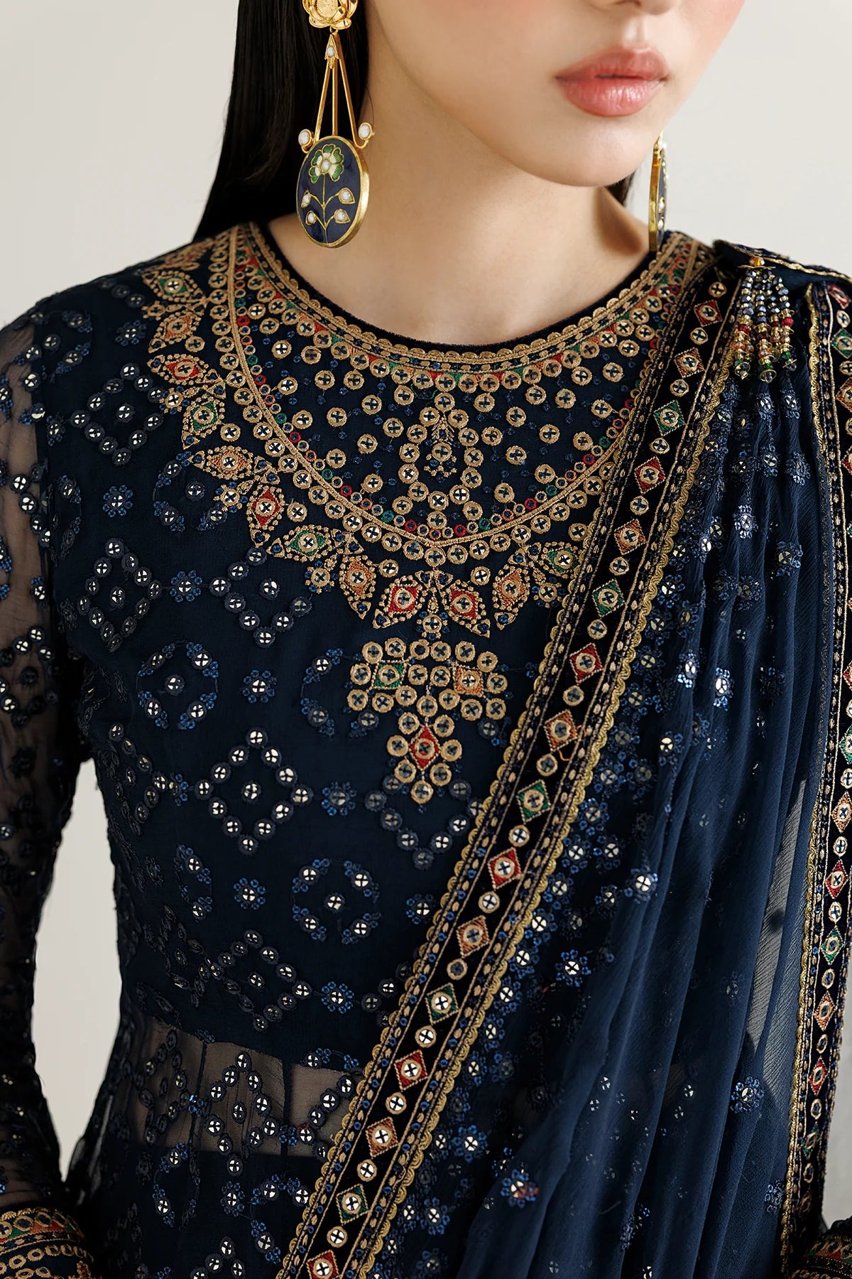 EMBROIDERED CHIFFON UC-3144
