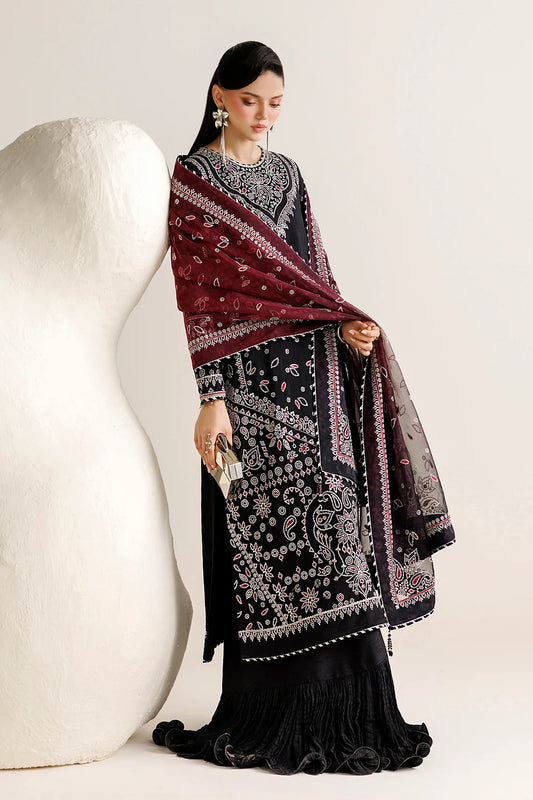 EMBROIDERED RAW SILK UR-7091