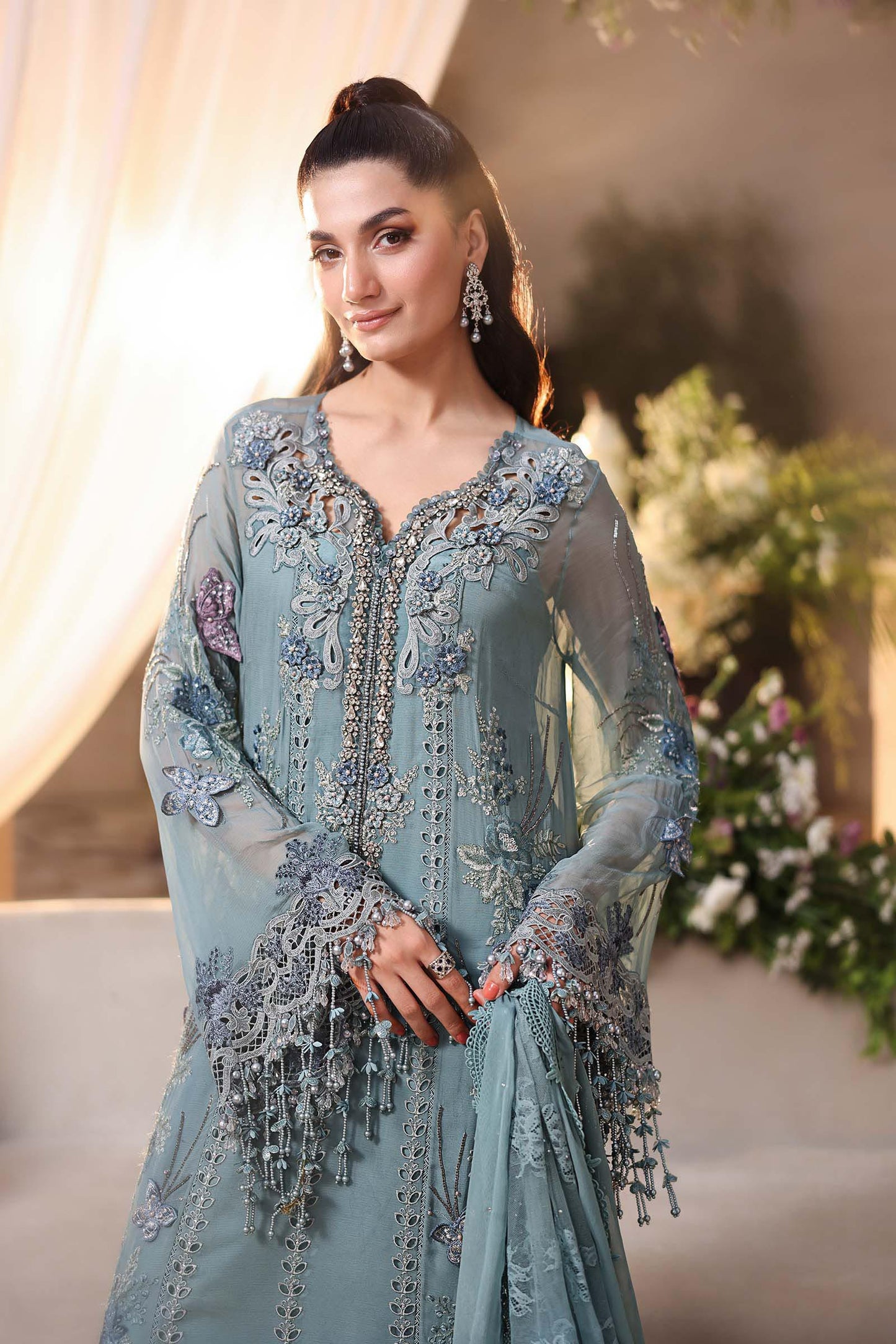 Embroidered Chiffon Suit