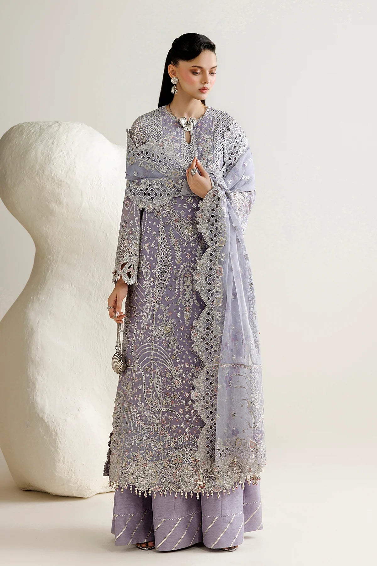 EMBROIDERED CHIFFON UC-3145
