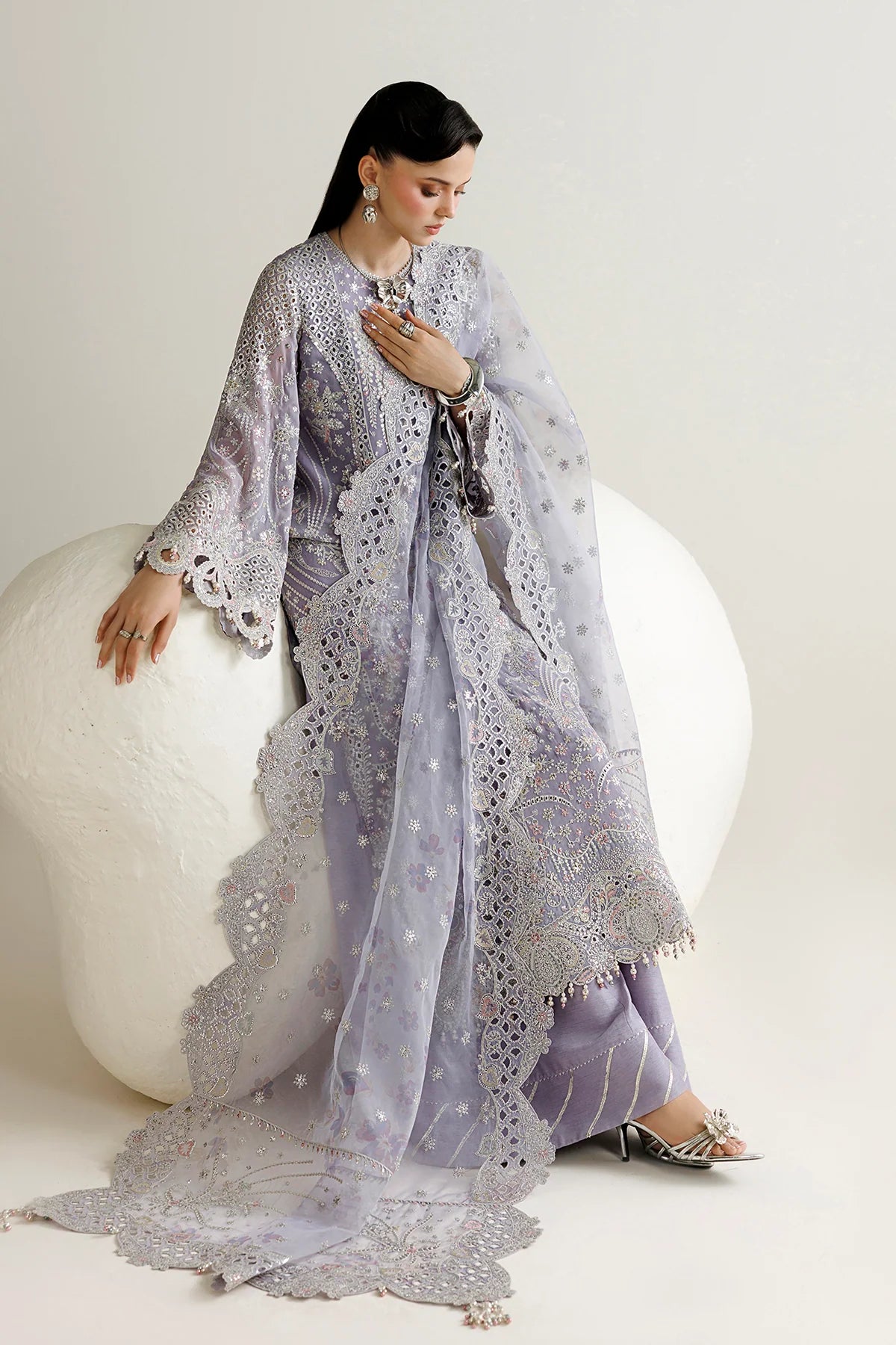 EMBROIDERED CHIFFON UC-3145