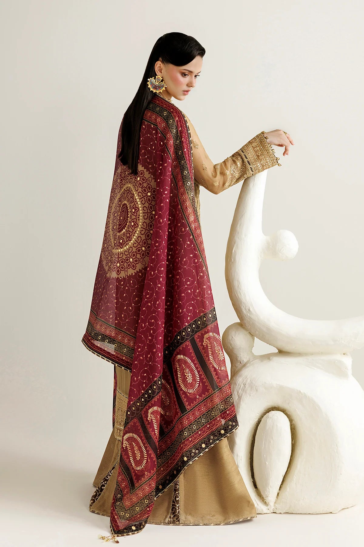 EMBROIDERED CHIFFON UC-3136