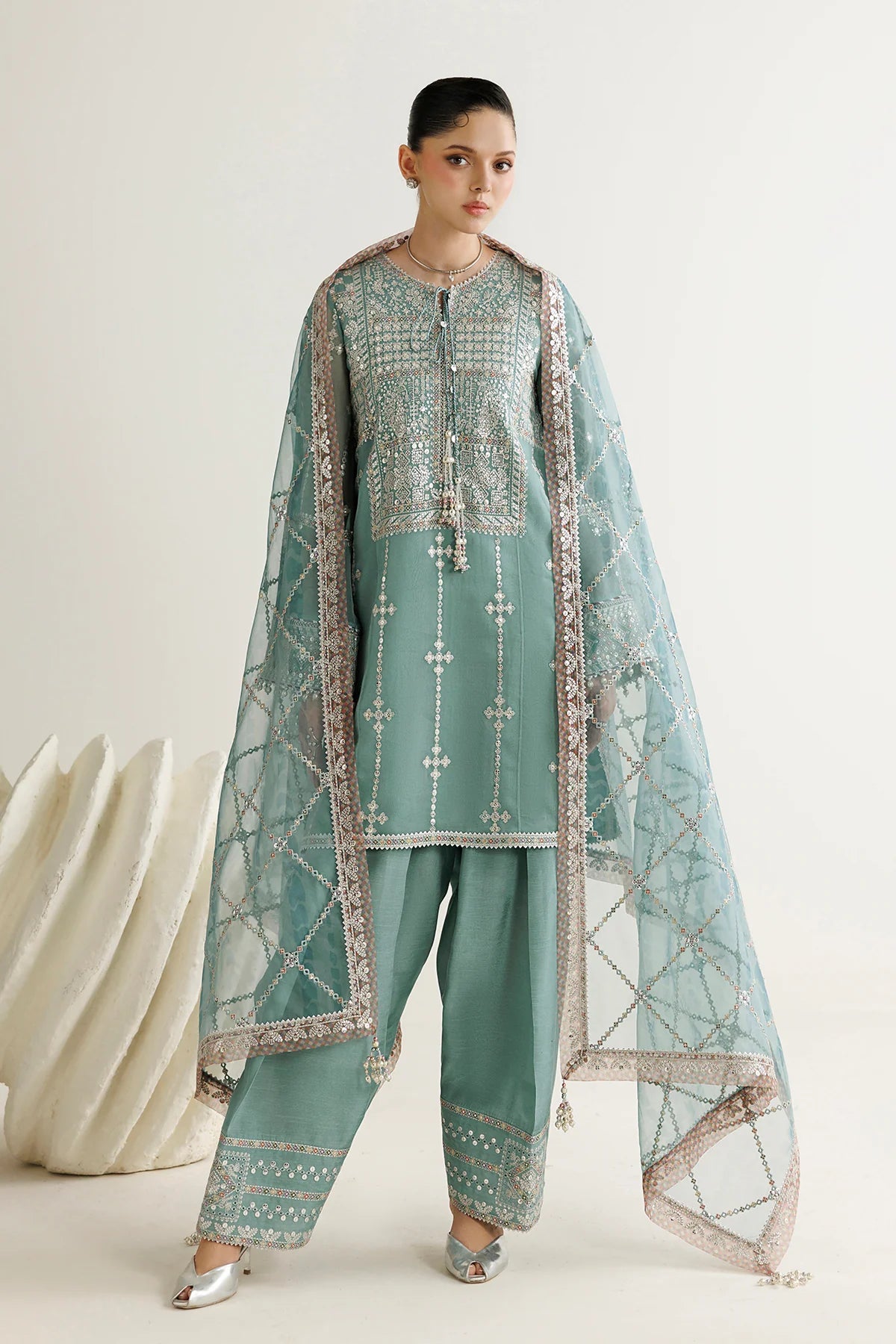 EMBROIDERED CHIFFON UC-3138