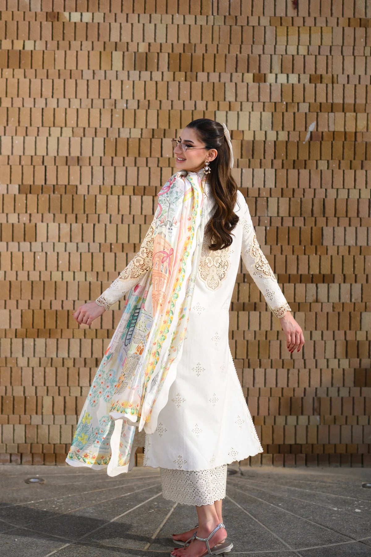 IVORY LUXURY EMBROIDERED LAWN SET (NEL-26604) LUXURY LAWN X EID 2026