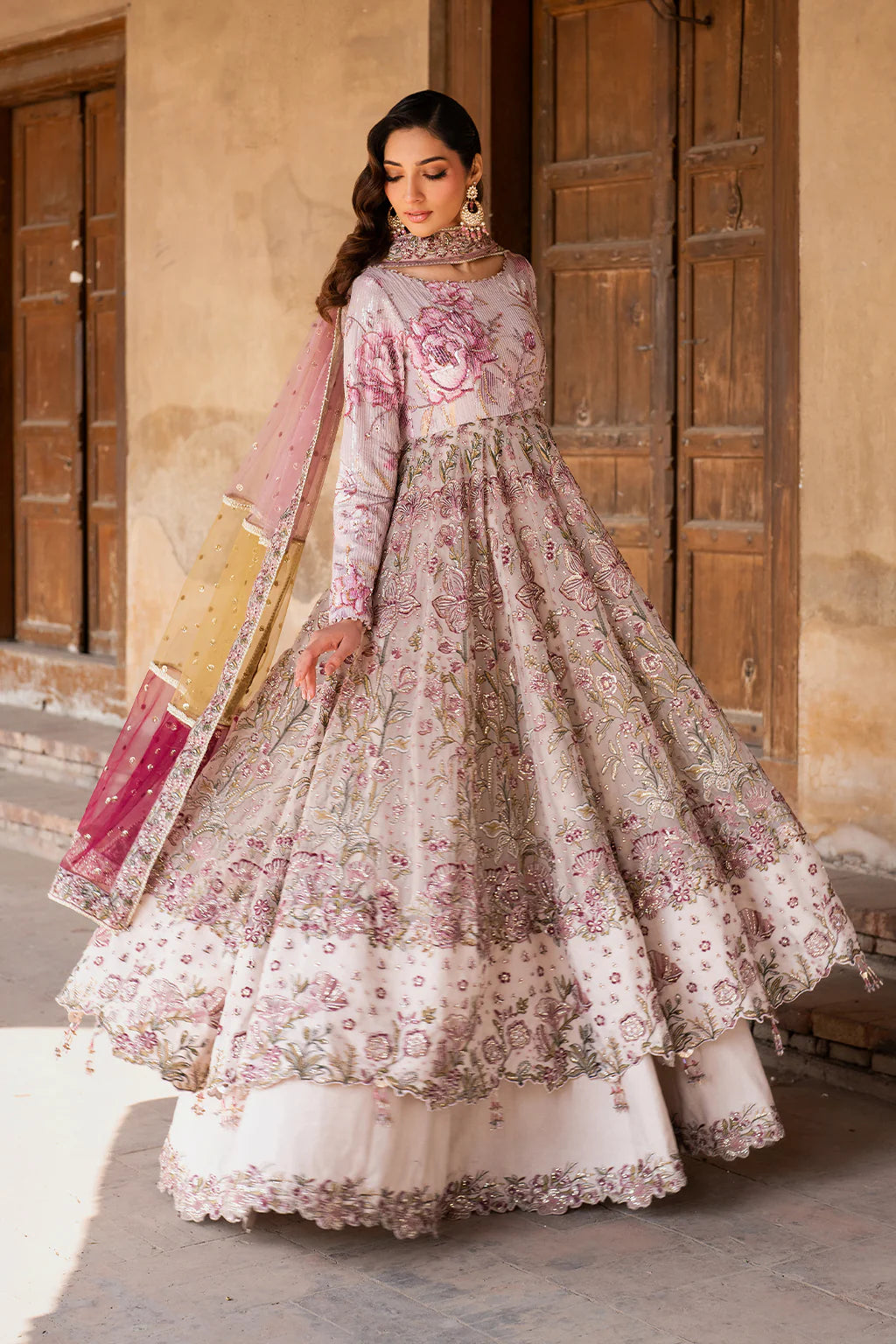 ILC-08 EMBROIDERED PRINTED SILK