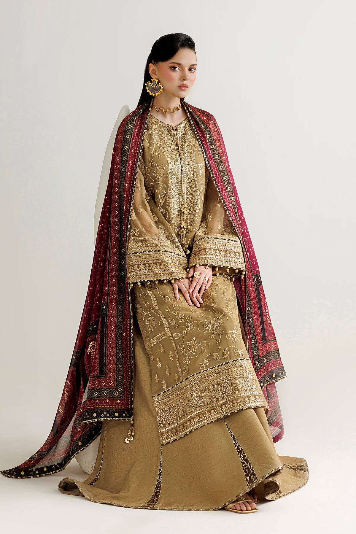 EMBROIDERED CHIFFON UC-3136