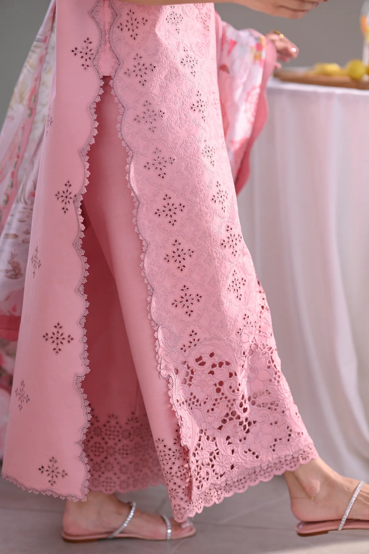 BABY BLUSH PINK LUXURY EMBROIDERED LAWN SET (NEL-26612) LUXURY LAWN X EID 2026