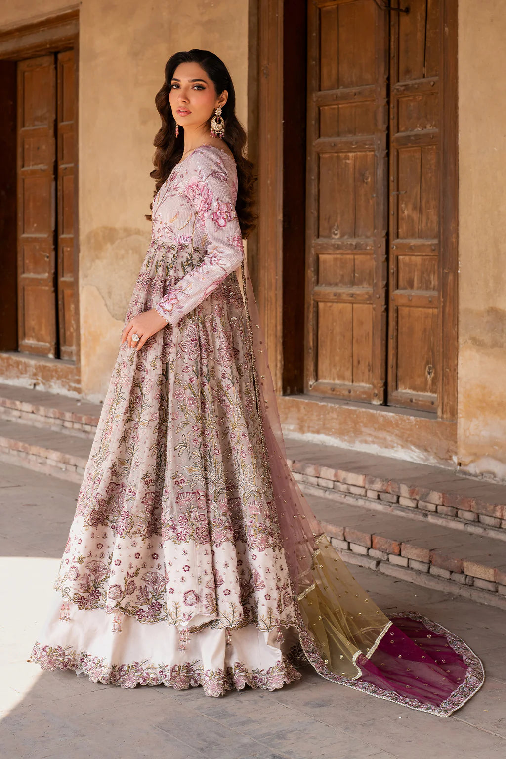 ILC-08 EMBROIDERED PRINTED SILK