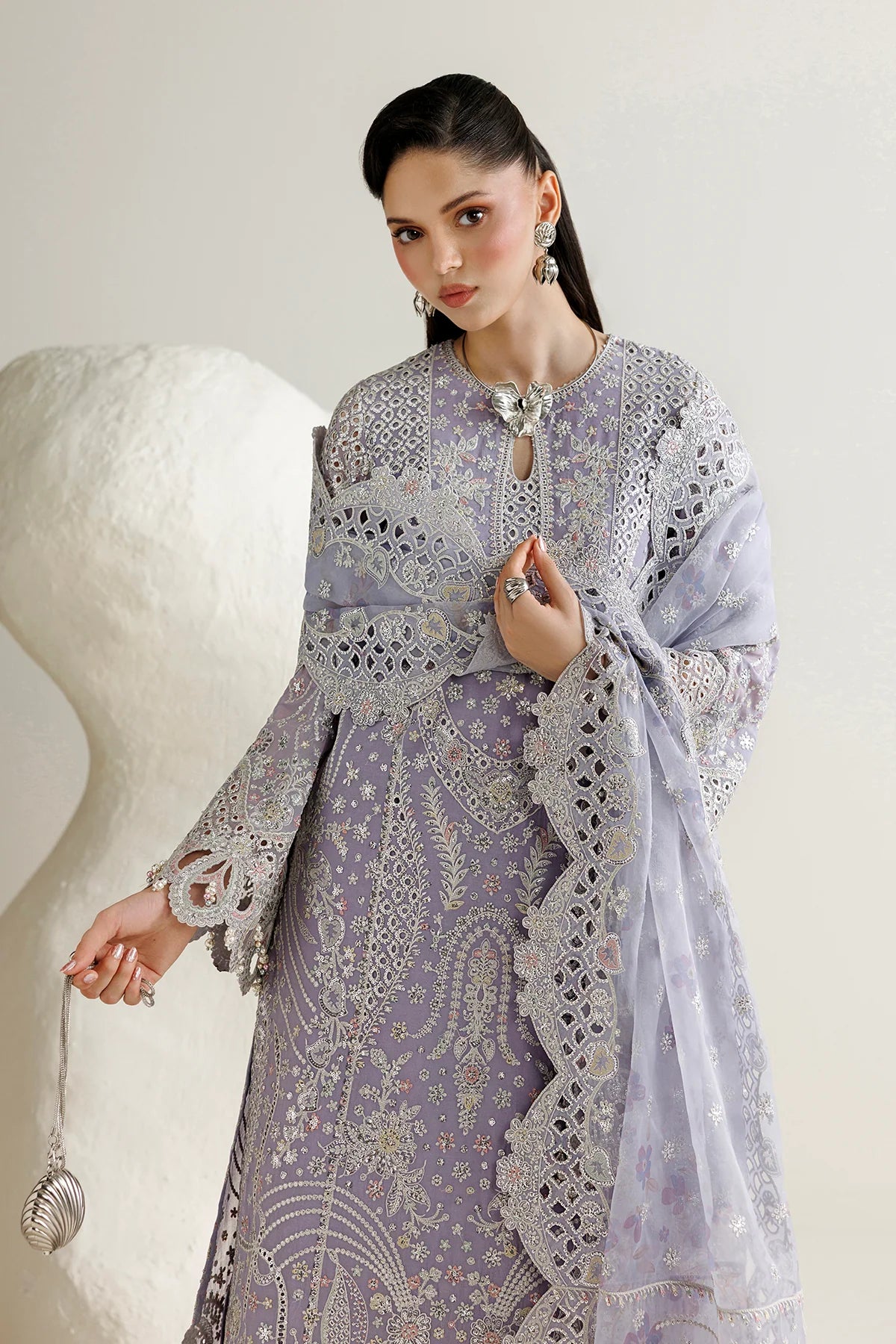 EMBROIDERED CHIFFON UC-3145