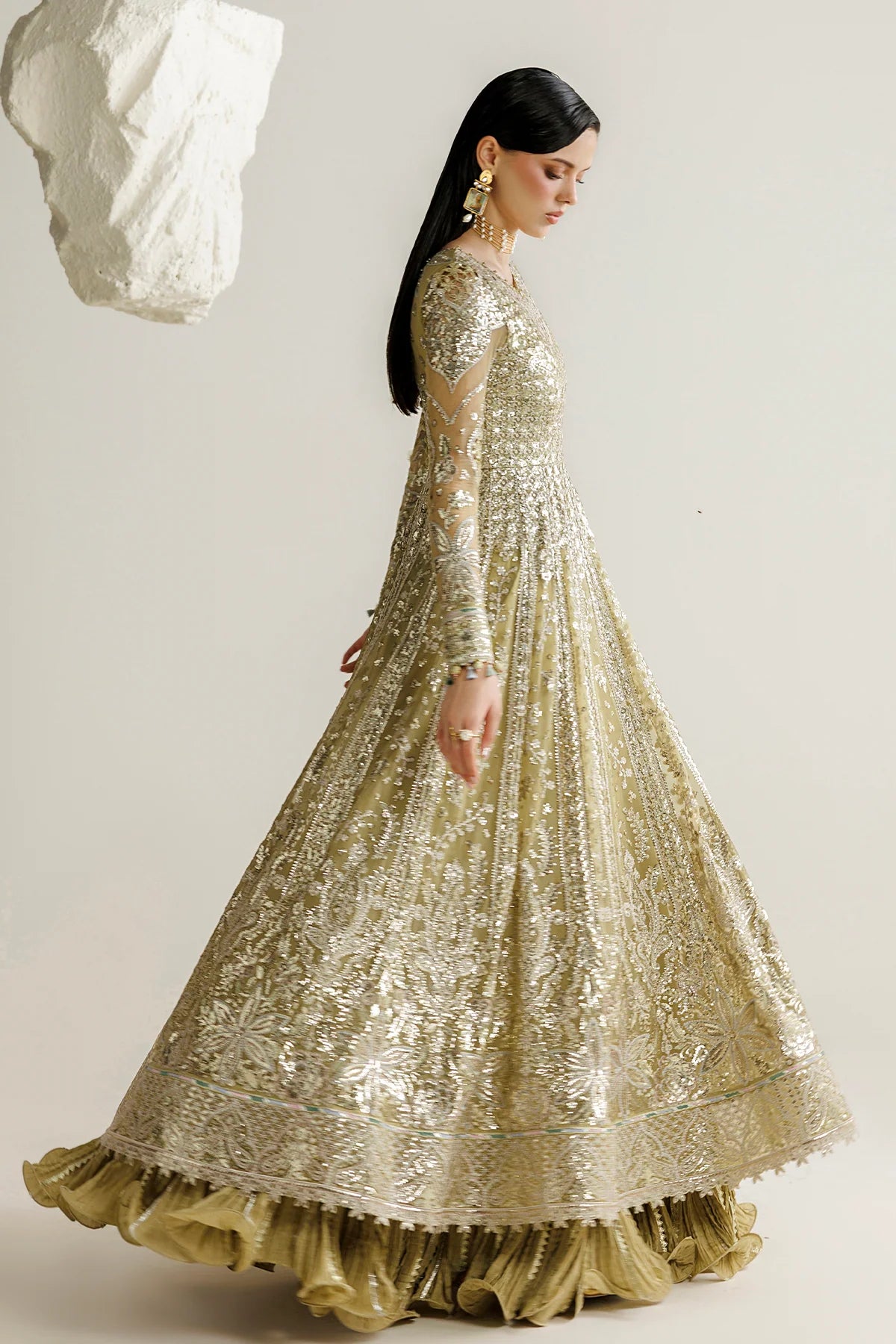 EMBROIDERED CHIFFON UC-3140